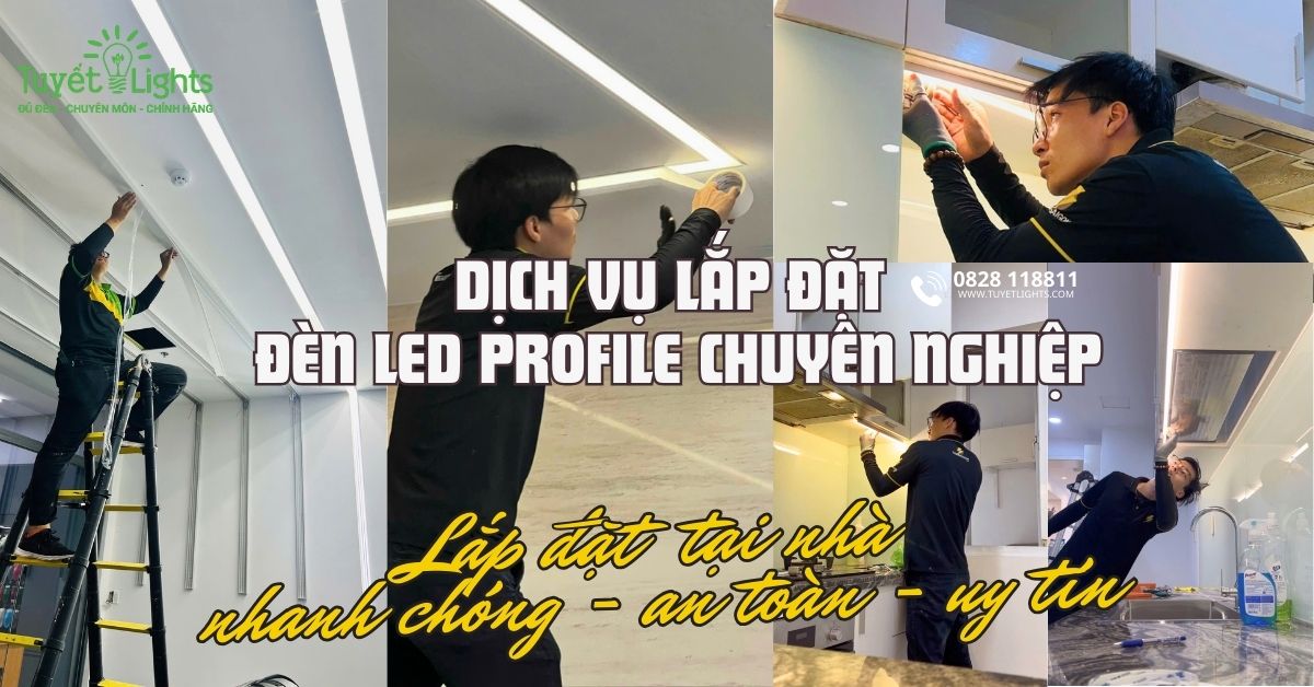 Đội ngũ kỹ thuật viên chuyên nghiệp của Tuyết Lights (có thu phí) được đào tạo bài bản, giàu kinh nghiệm trong lắp đặt đèn trang trí và được trang bị đầy đủ dụng cụ, thiết bị hiện đại để đảm bảo quá trình thi công nhanh chóng, an toàn và hiệu quả.